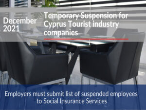 Temporary Suspension for Cyprus Tourist industry companies